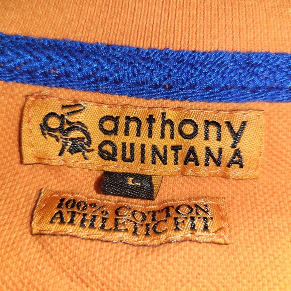 Men's Orange Short Sleeve Polo Shirt, Large - Picture 3 of 7